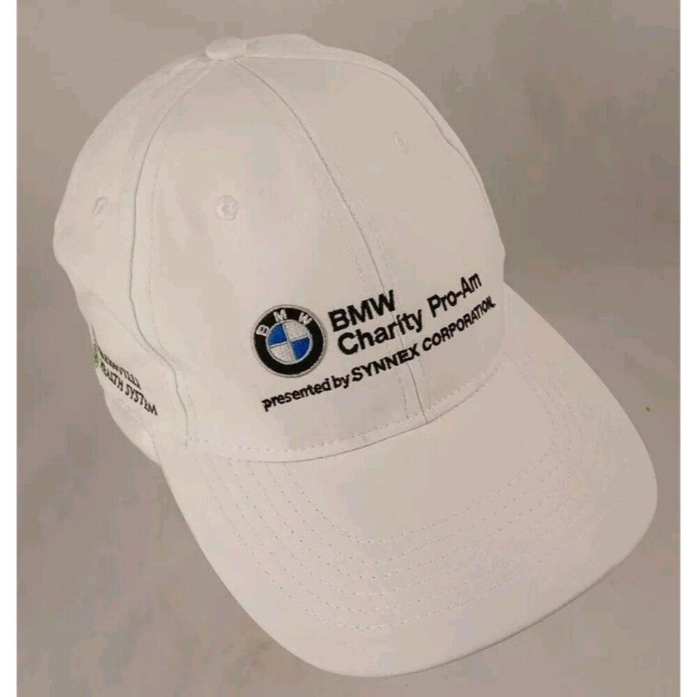 BMW Charity Pro-Am Synnex Corp White Lightweight Strapback Golf Hat/Cap-NICE!